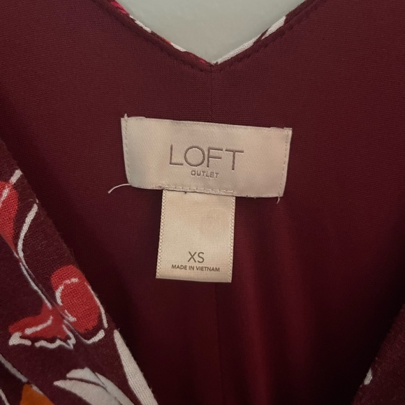 Tie front pattern knit dress the loft XS - Picture 3 of 4